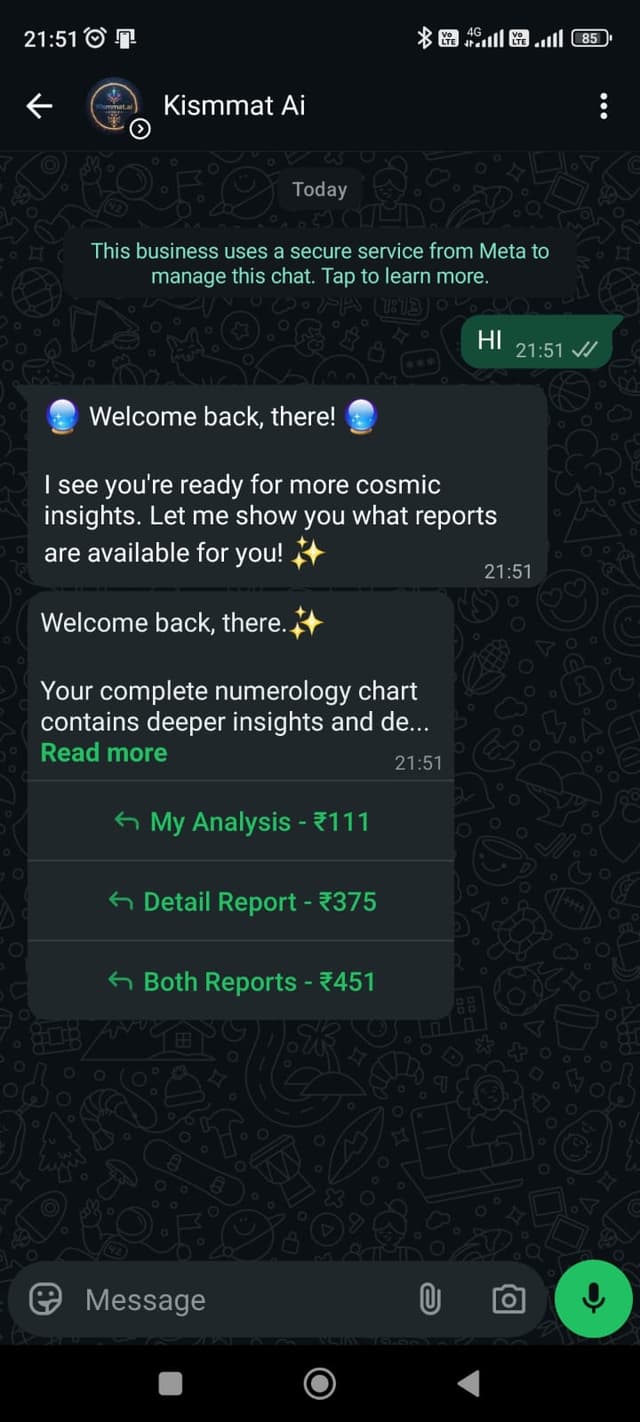 Send Hi on WhatsApp